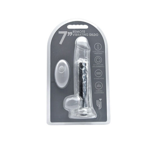 Vibrador realista transparente mando USB 7" - Imagen 4