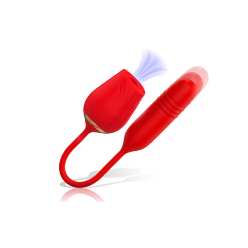 Amalfi rosa succionadora y vibrador con movimiento