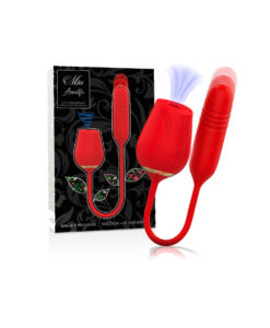 Alternative view of Amalfi rosa succionadora y vibrador con movimiento