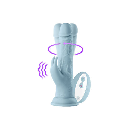 Vortex vibrador rotador con estimulación de clítoris y mando