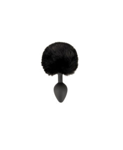 Fluffy plug cola conejo negro M