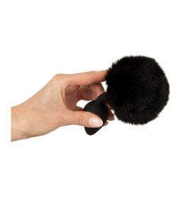Alternative view of Fluffy plug cola conejo negro M