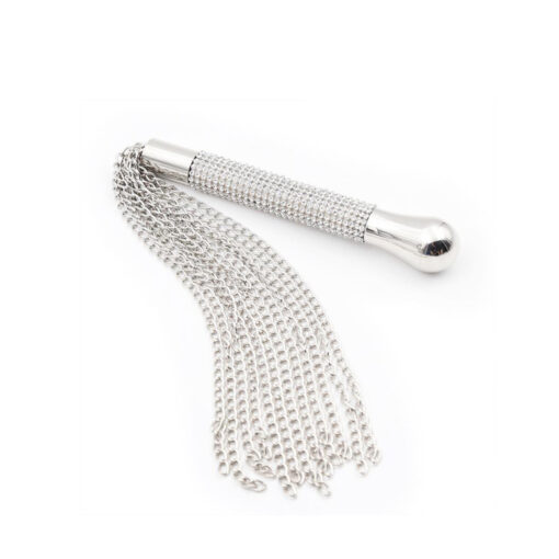 Latetobed látigo de cadenas con mango de brillantes
