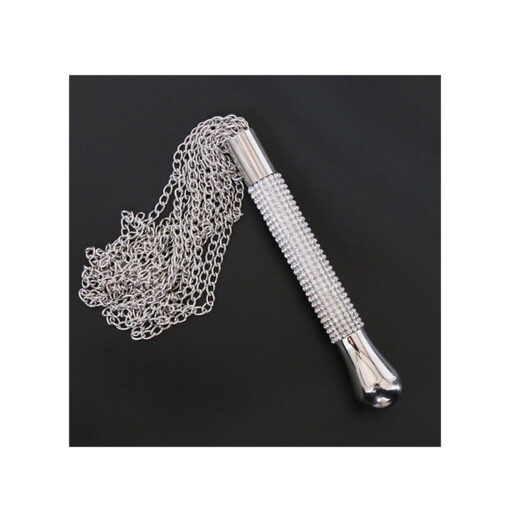 Latetobed látigo de cadenas con mango de brillantes - Imagen 7