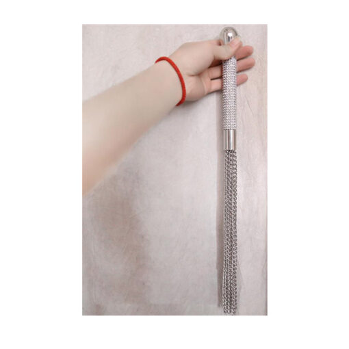 Latetobed látigo de cadenas con mango de brillantes - Imagen 4