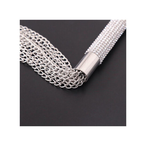 Latetobed látigo de cadenas con mango de brillantes - Imagen 2