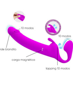 Alternative view of Zanini arnés silicona sin tiras con tapping