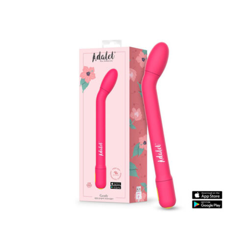 Gently masajeador especial curvado con app rosa