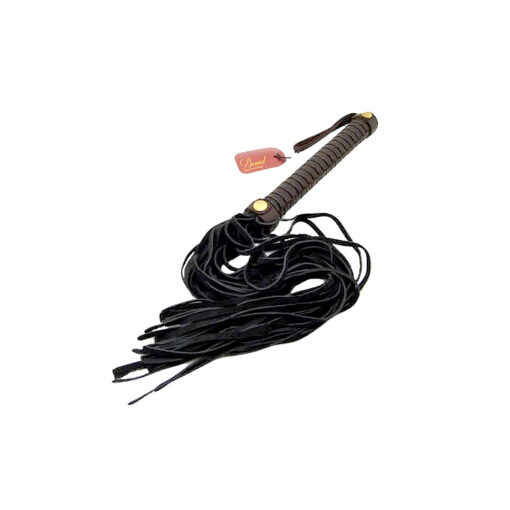 Bound látigo de cuero marrón y negro - Imagen 3