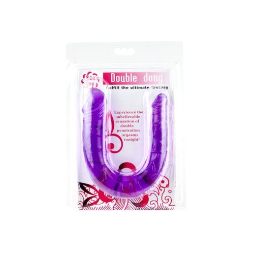 Dildo gelatina doble penetración morado - Imagen 5