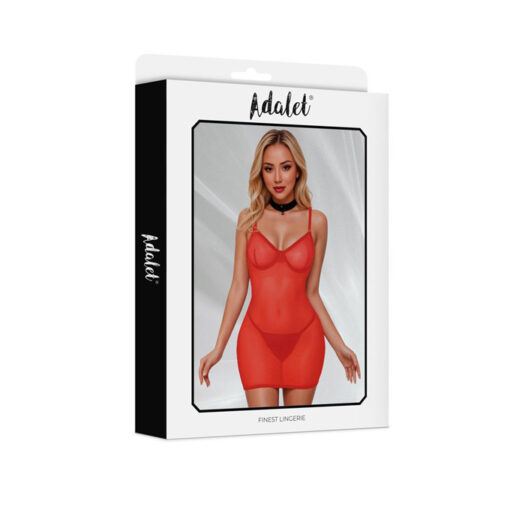 Hazel vestido espalda trenzada tipo corset rojo S/M - Imagen 3