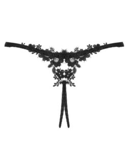 Alternative view of Celia tanga con decorado negro XS/S