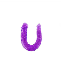 Dildo gelatina doble penetración morado