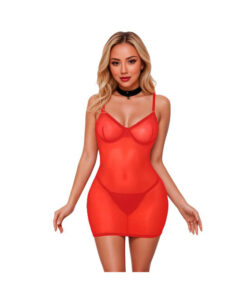 Alternative view of Hazel vestido espalda trenzada tipo corset rojo S/M