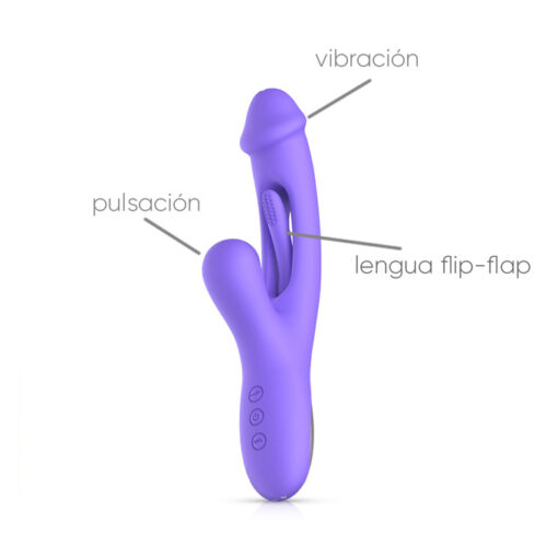 Tess vibrador con tapping y lengua interna flip-flap - Imagen 3