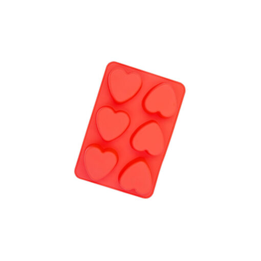 Molde rojo 6 corazones - Imagen 2