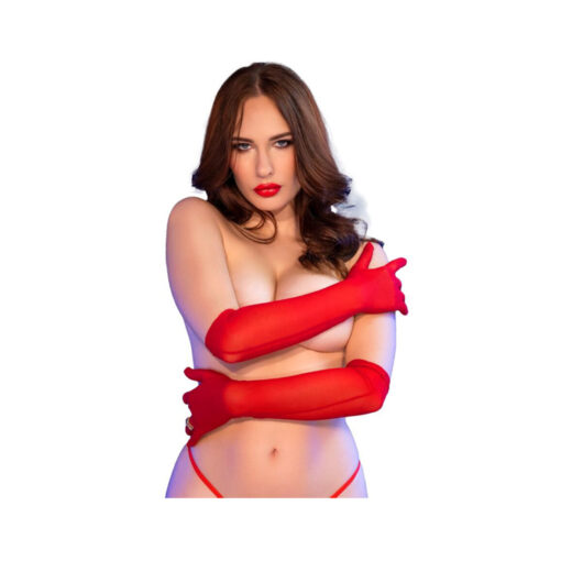 Chilirose CR-4878 guantes transparentes rojos