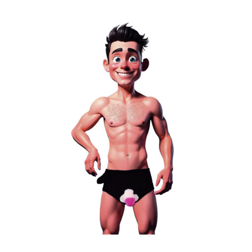 Calzoncillos con pene hinchable de peluche - Imagen 4