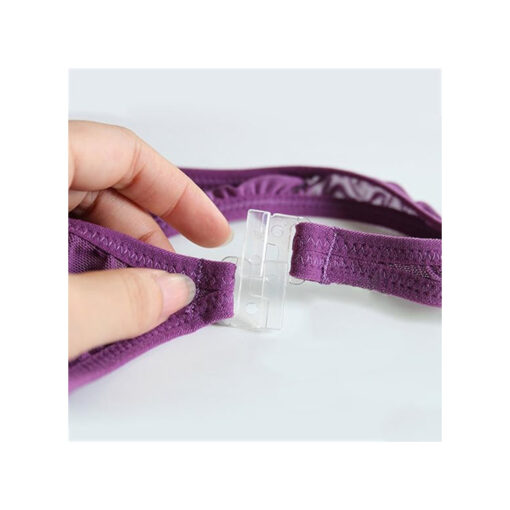 Tanga masculino transparente desmontable morado - Imagen 3