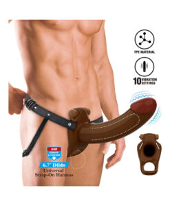 Alternative view of Bradden arnés vibrador hueco XL