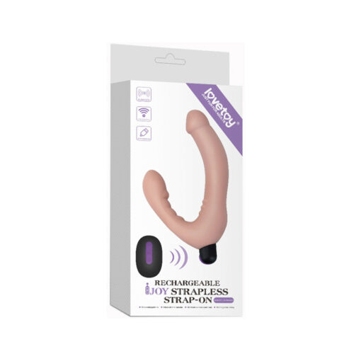 Joy Strapless arnés tacto piel con vibracion y mando - Imagen 8