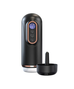 Telescopic masturbador con calor succión y movimiento sube-baja