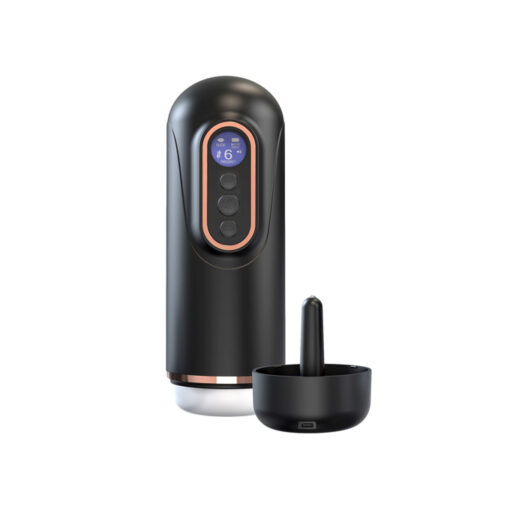 Telescopic masturbador con calor succión y movimiento sube-baja