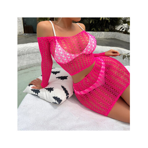 Conjunto elástico dos piezas fucsia S/M/L - Imagen 3