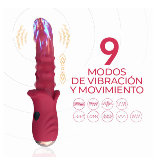 Red Devil vibrador con vaivén y perlas oscilantes - Imagen 3