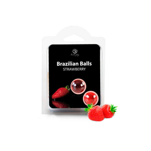 Bolas brasileñas aroma fresa 2 ud
