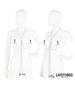 Pinzas con cadena para pezones y vulva