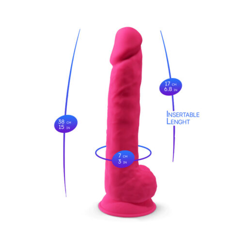 Silexd dildo termorreactivo 15" XXL fucsia - Imagen 5
