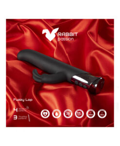 Alternative view of Fuzzy conejito vibrador con impulsos recargable