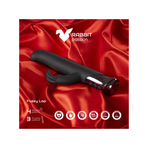 Fuzzy conejito vibrador con impulsos recargable - Imagen 2