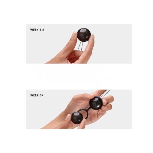Lelo Beads Noir bolas chinas con dos pesos - Imagen 2