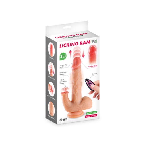Licking Ram penetrador con mando, calor y estimulación clítoris - Imagen 5