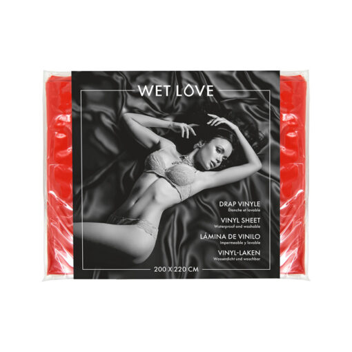 Sábana de vinilo impermeable roja 200 x 220 - Imagen 2