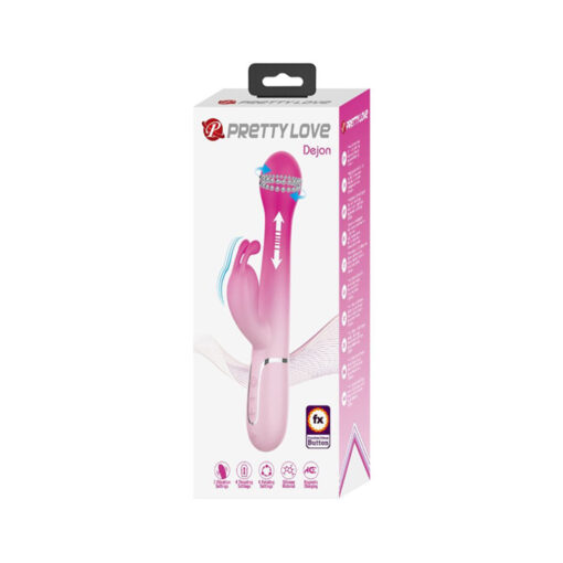 Dejon vibrador con penetración y bolas giratorias fucsia - Imagen 9