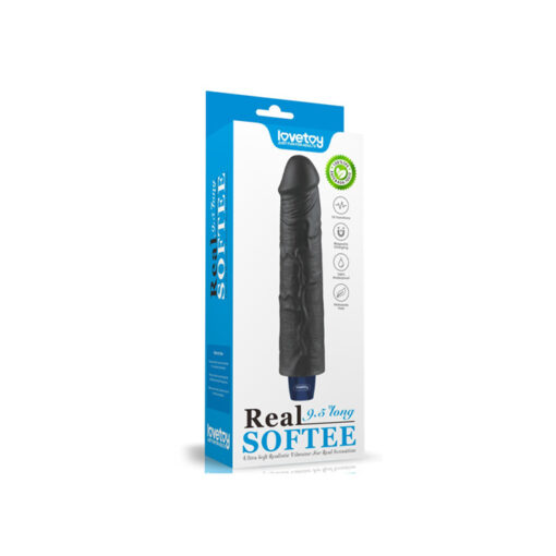 Lovetoy vibrador tacto piel potente USB 9,5" negro - Imagen 2