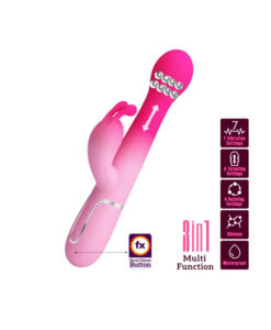 Dejon vibrador con penetración y bolas giratorias fucsia