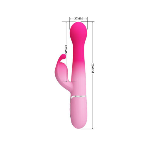 Dejon vibrador con penetración y bolas giratorias fucsia - Imagen 4