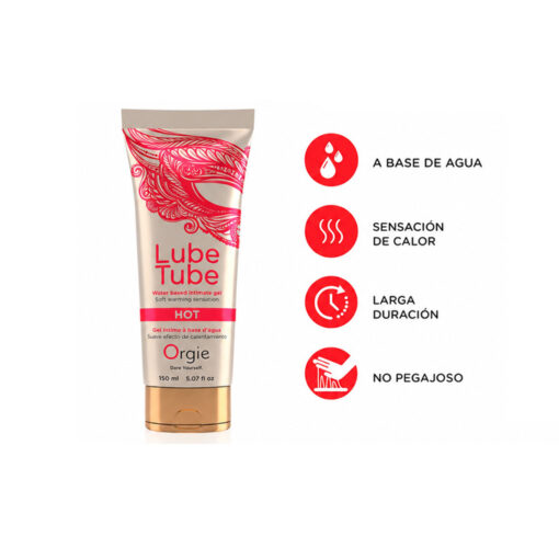 Lube Tube lubricante efecto calor 150 ml - Imagen 3