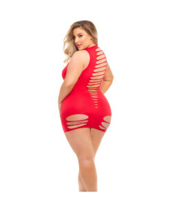 Alternative view of Pink Lipstick vestido calado rojo 3XL-4XL