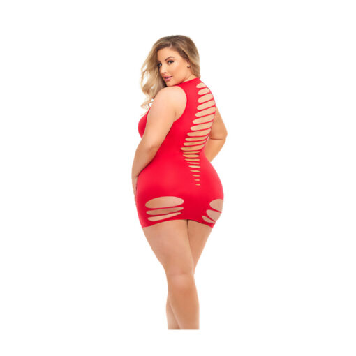 Pink Lipstick vestido calado rojo 3XL-4XL - Imagen 2