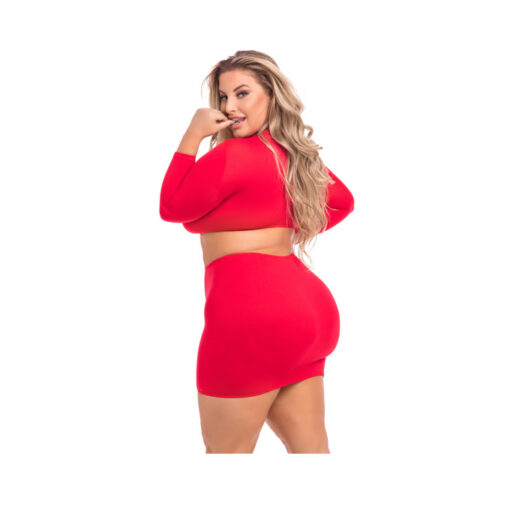 Pink Lipstick conjunto rojo dos piezas 3XL-4XL - Imagen 2