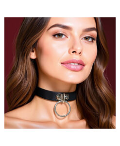 Alternative view of Cinderella collar sumisión anilla negro