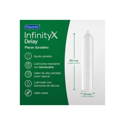 Pasante Infinity X preservativo retardante 12 ud - Imagen 2