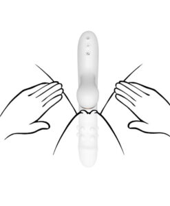 Alternative view of Conejito penetrador con succionador blanco
