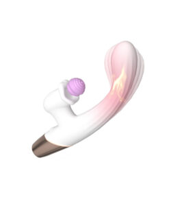 Alternative view of Conejito vibrador fino con calor recargable