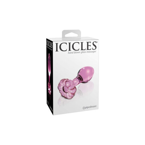 Icicles 48 dilatador anal de cristal rosa - Imagen 5